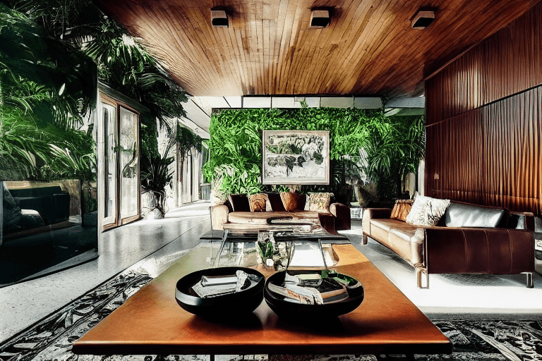 Living room Topical design AI